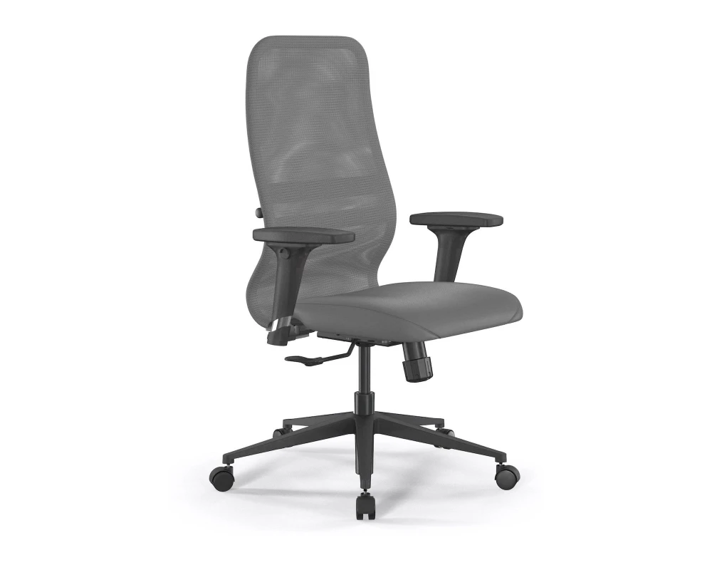 Кресло ErgoLife SynchroSit 8 B2-9D M25.B11.G19.W02 Сетка/Экокожа, Серый