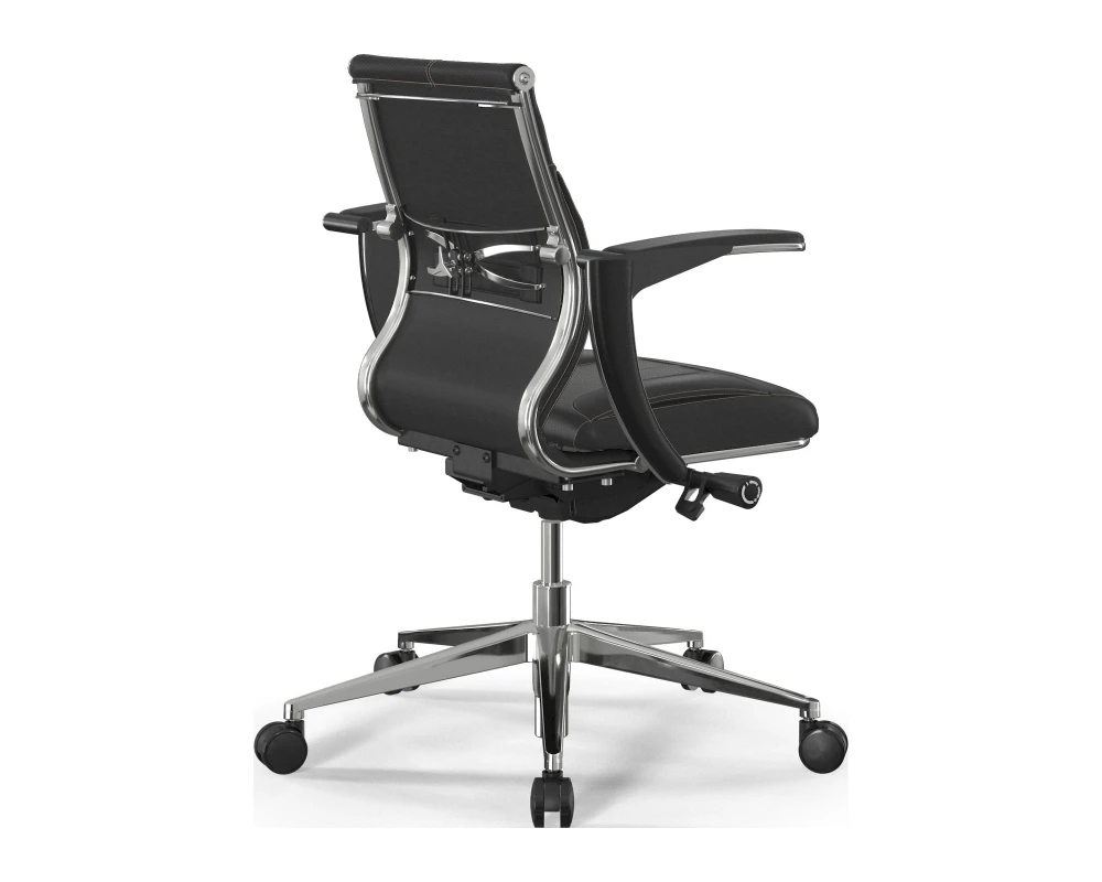 Кресло Samurai S4-11U M26.B32.G25.W03 (бежевая строчка) Экокожа, Черный