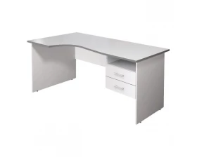 Стол кривол. с тумбой Л 1604х904(704)х756 КМ78 Монолит images