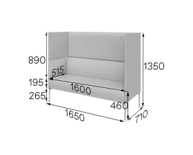 Диван 2-местный Brd2H-2-1650 Бридж MVK images