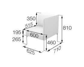 Модуль 1-местный левый Brd1L Бридж MVK images