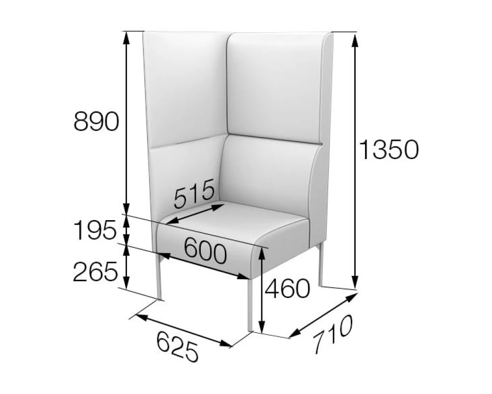 Модуль 1-местный правый высокий Brd1HR Бридж MVK