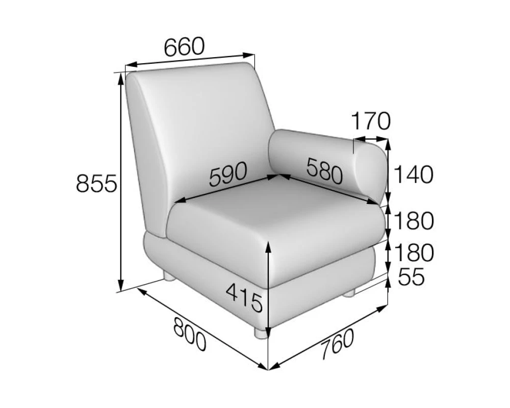 Модуль 1-местный левый M1L-1 Матрикс MVK