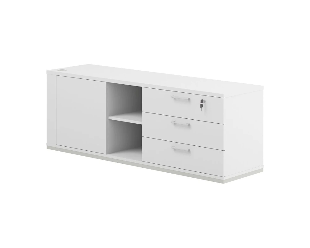 Тумба опорная 1638х450х580, правая Аллегро кабинет / Allegro cabinet Белый/Белый/Белый