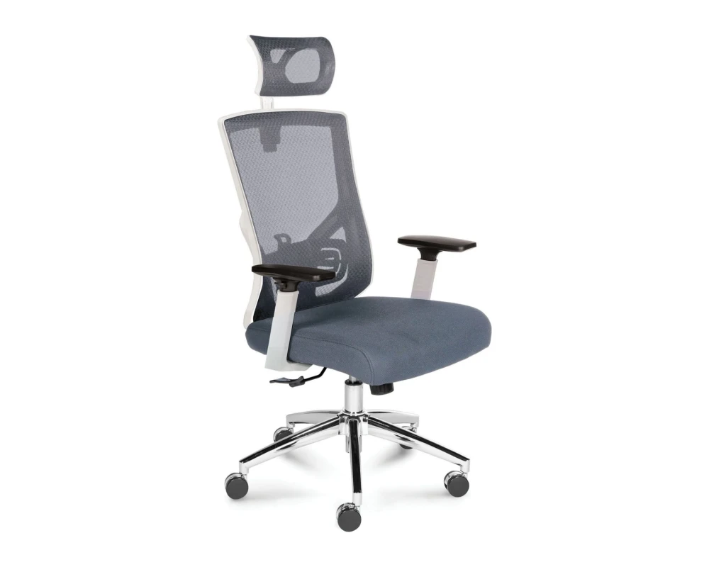 Кресло Norden Гарда SL white Сетка/Ткань, Серый