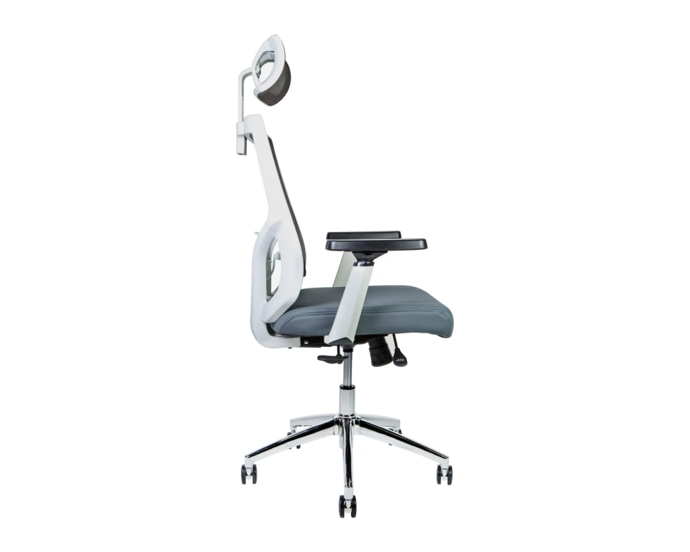 Кресло Norden Гарда SL white Сетка/Ткань, Серый