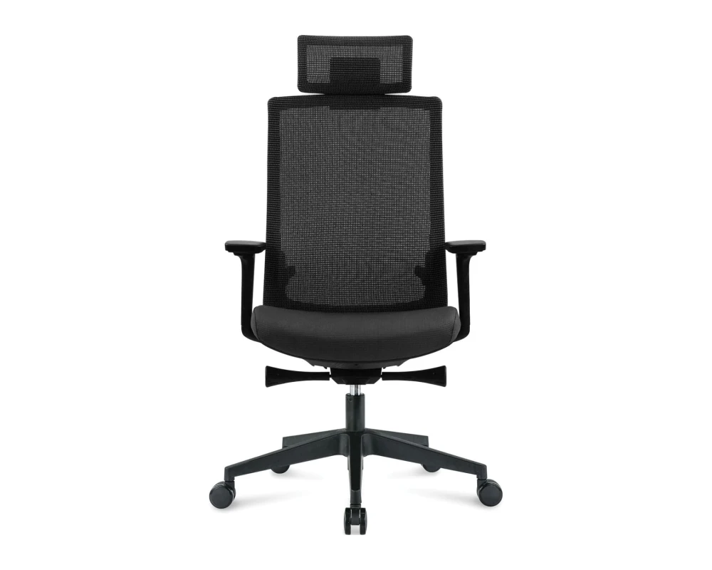 Кресло Norden Руби блэк / Ruby black Сетка/Ткань, Черный