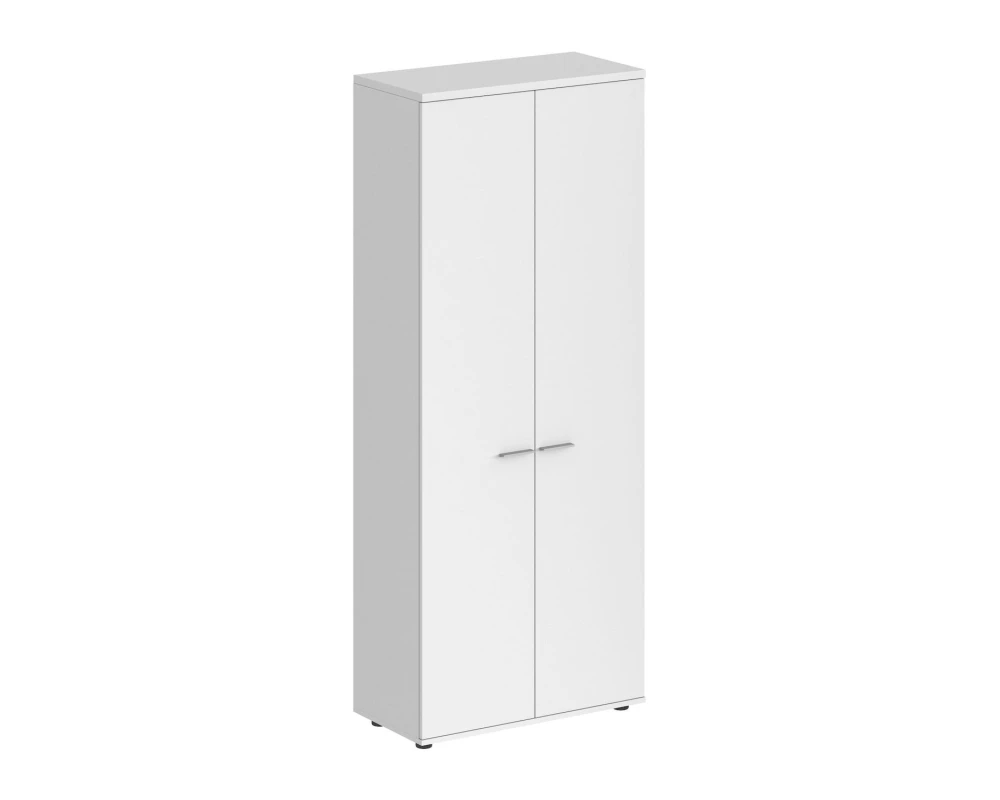 Шкаф высокий 800x400x1955, 2-х дверный, задняя стенка HDF Сигма / Sigma Белый