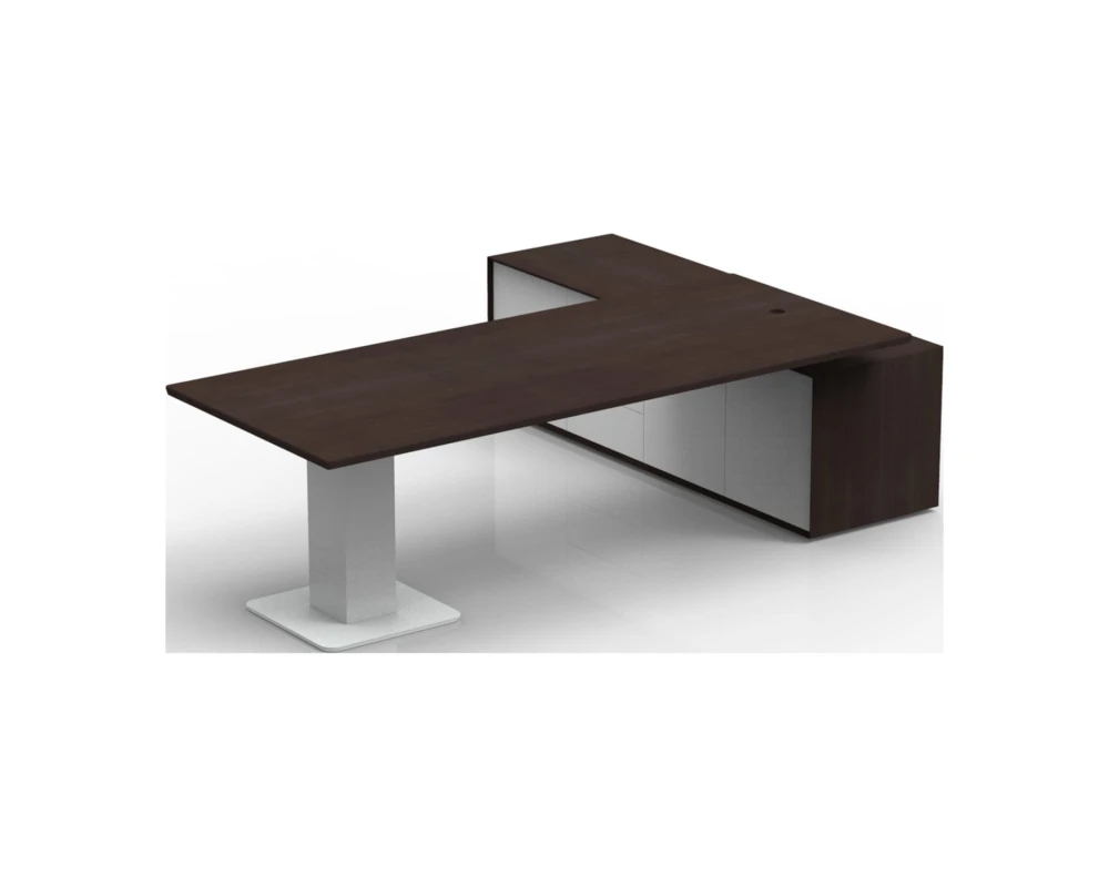 Стол руководителя с регулировкой по высоте левый 2480x2100x740-1200 I-Work 2