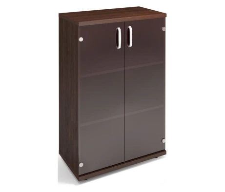 Шкаф средний со стеклянными дверями ТШС-3+К-112 Консул